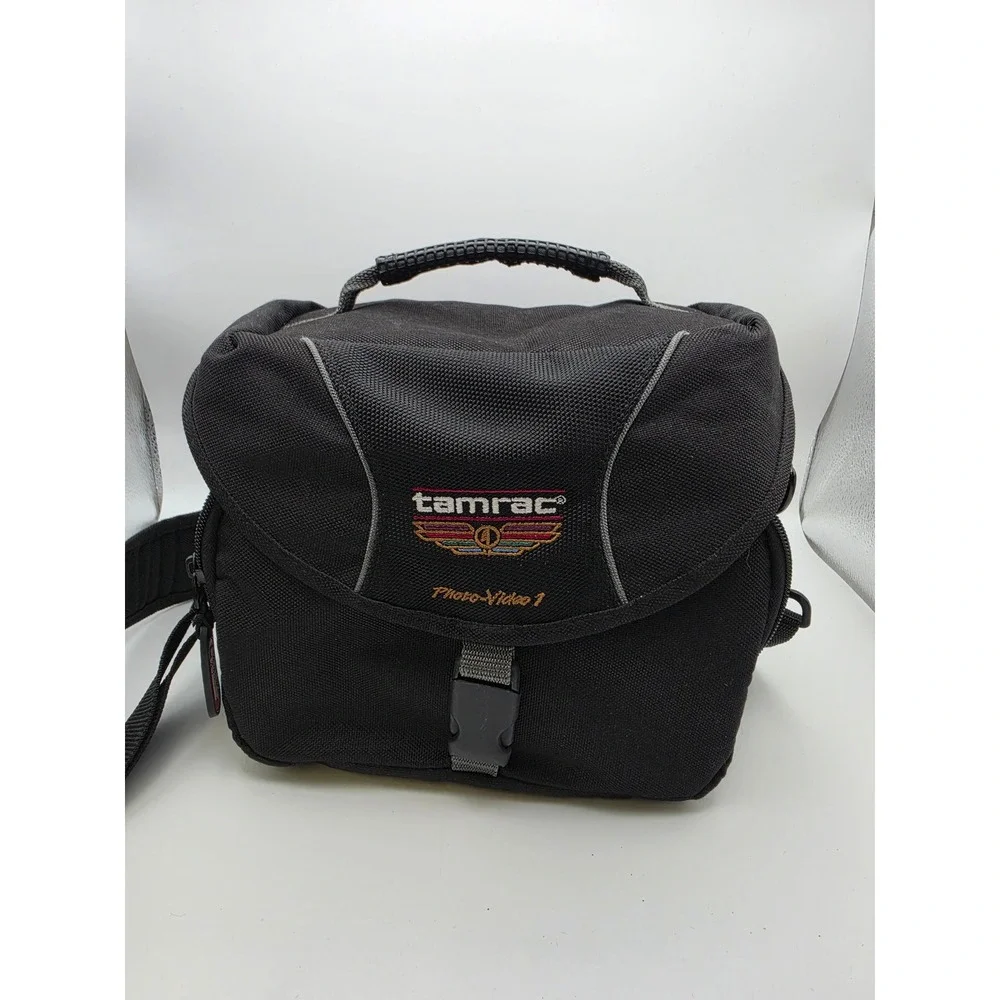Tamrac Photo-Video 1 Camera Bag Black Padded Shoulder Belt Case Vintage